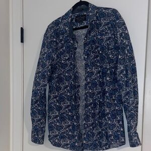 Cody James Blue Paisley Dress Shirt